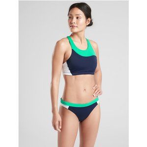 💎SOLD💎NWT ATHLETA Freestyle Color Block Swimsuit Bikini Set High Neck Size M